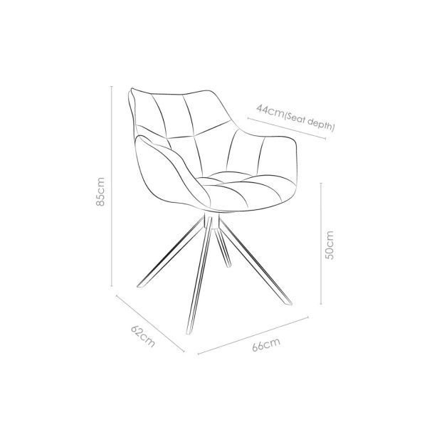 Sedia da pranzo Alfie con lussuosa seduta a forma di cuscino, gamba in acciaio e ritorno automatico a 360°, disponibile in vari tessuti e colori di gambe.