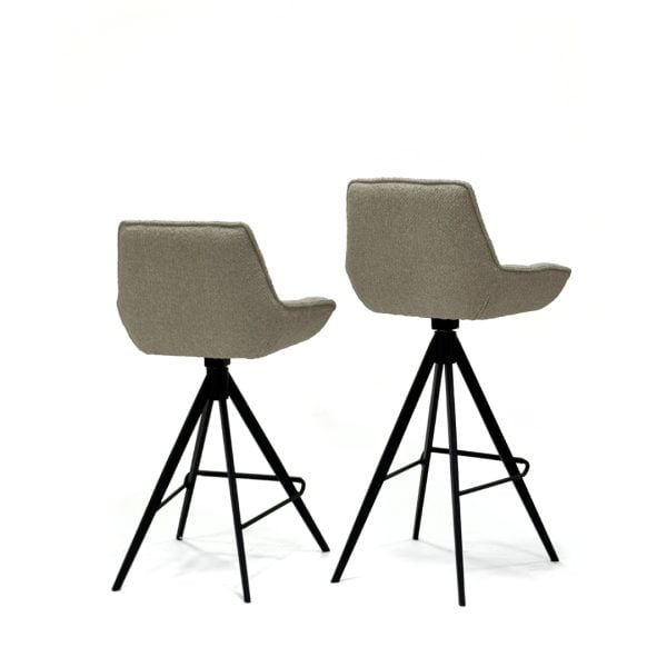 Gusj Sgabello da bar Alfie in tessuto Rhythm Beige 05
